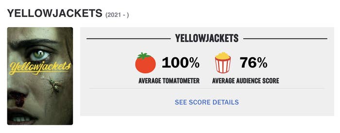 Yellowjackets rotten tomatoes score