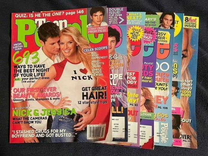 Copies of People Magazine from the 2000s