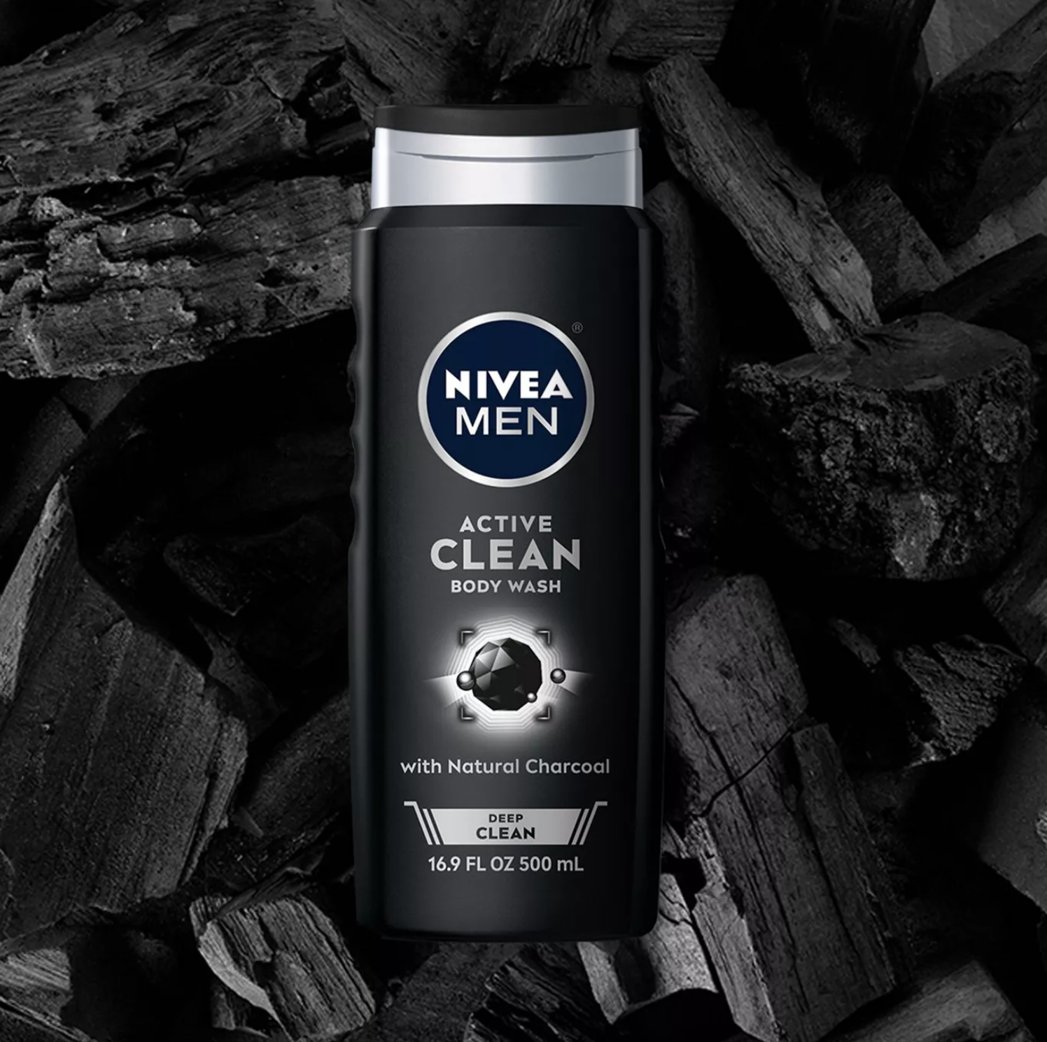 the body wash against a charcoal background