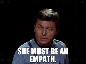 man saying &quot;she must be an empath&quot;