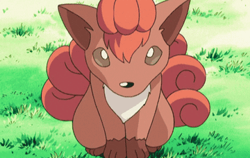 Vulpix opening its mouth