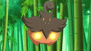 Pumpkaboo looking around with lights