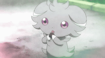 Espurr munching on a snack