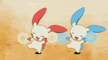 Plusule and Minun dancing side to side