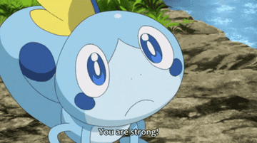 Sobble going from sad to happy as it tears up
