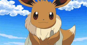 Eevee smiling and wiggling its ears
