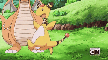 Ampharos running around in circles