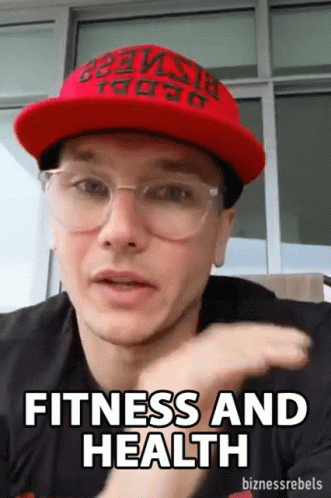 A man saying, &quot;Fitness and health&quot;