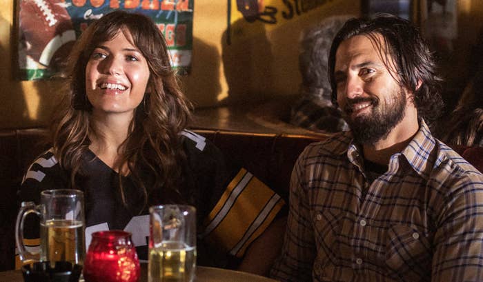 Mandy Moore and Milo Ventimiglia in This Is Us