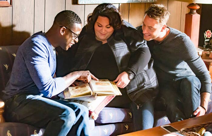 Sterling K. Brown, Chrissy Metz and Justin Hartley in This Is Us