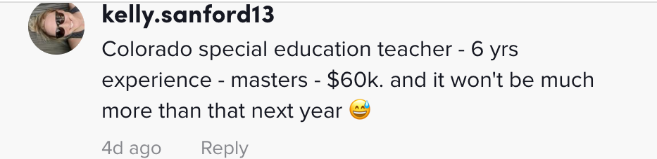 Special education teacher $60,000
