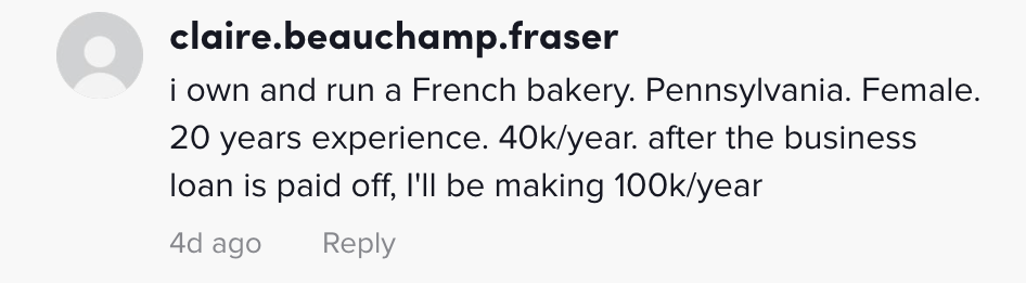 Own a French bakery $40,000