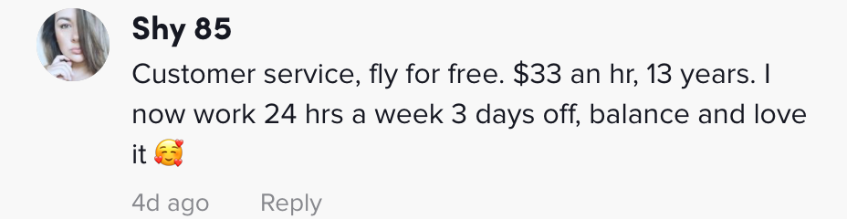 Customer service $33 an hour