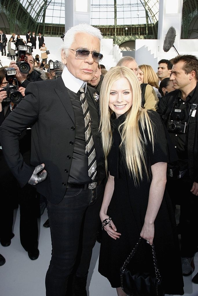 Avril is with Karl Lagerfeld