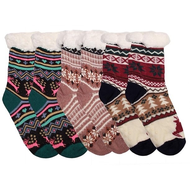 3 pairs of Christmas holiday socks