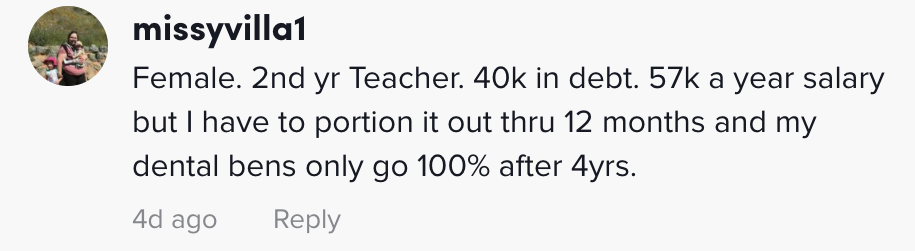 Second grade teacher $57,000