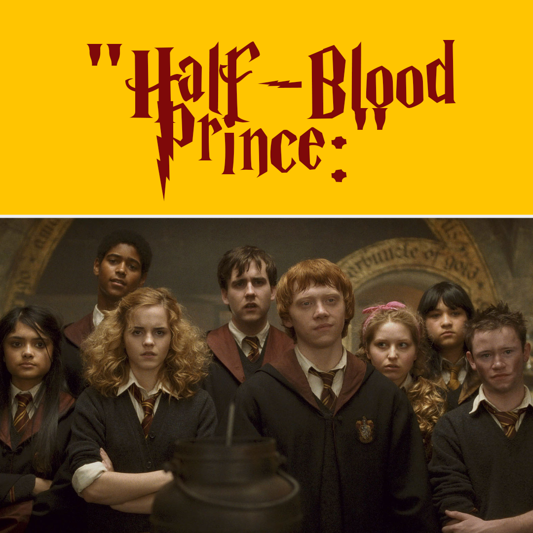 Shefali Chowdhury, Afshan Azad, Alfred Enoch, Emma Watson, Matthew Lewis, Rupert Grint, Jessie Cave, and Devon Murray in &quot;Half-Blood Prince&quot;