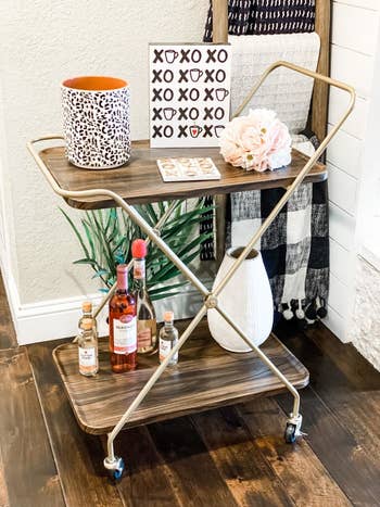 a different reviewer's stylized bar cart