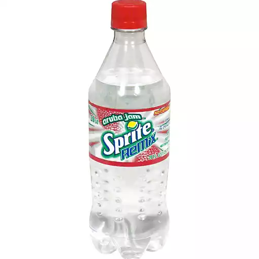 Promotional image of a bottle of Aruba Jam Sprite Remix