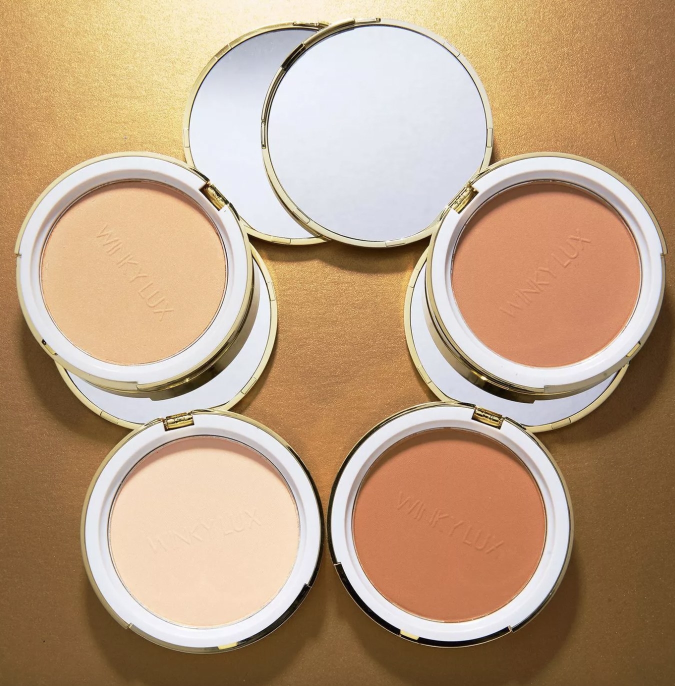 A variety of powder foundation compacts
