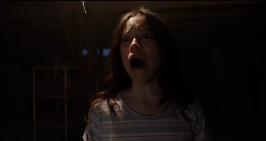 Jenny Ortega screaming in the dark in &quot;X&quot;