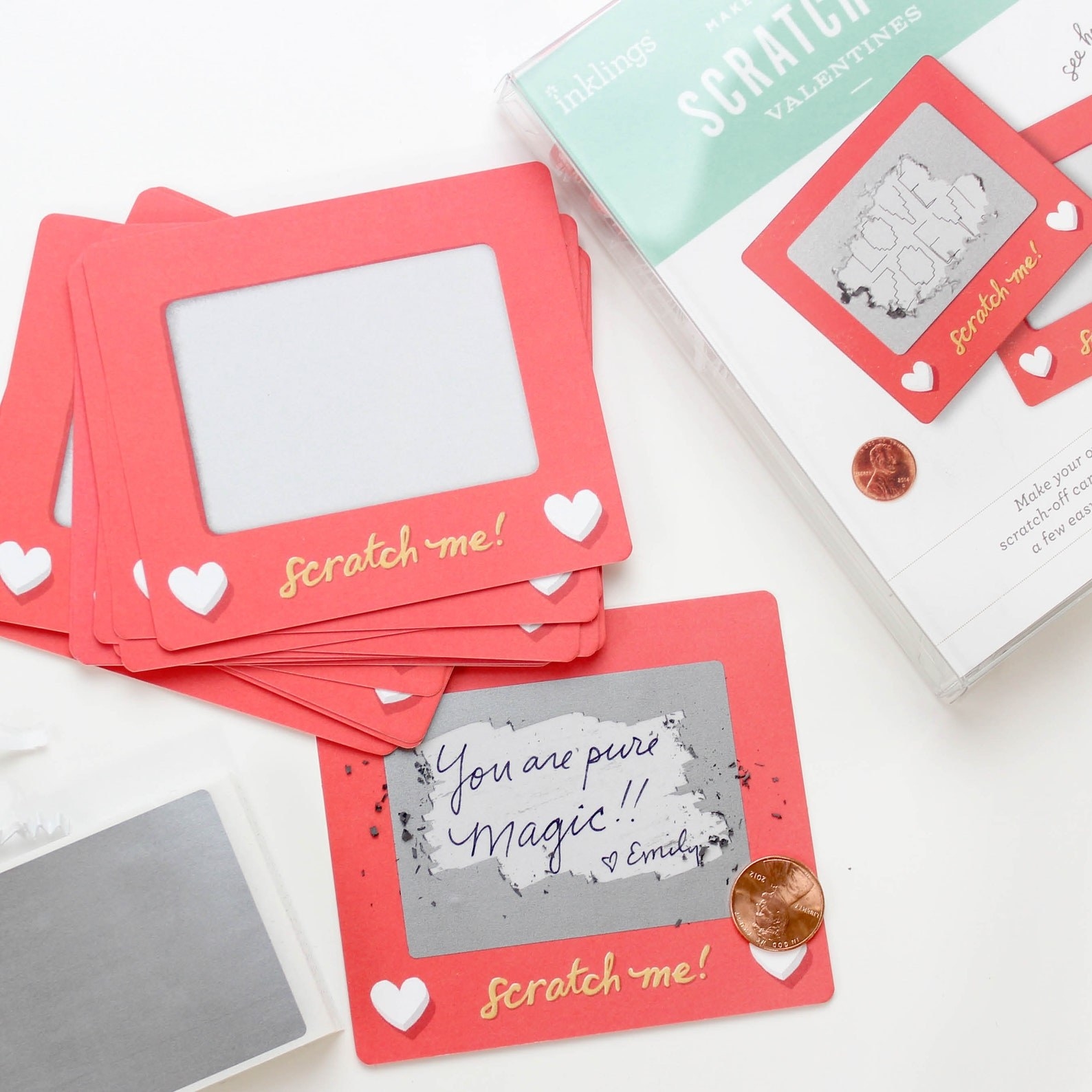 square valentine&#x27;s day cards that look like etch-a-sketches