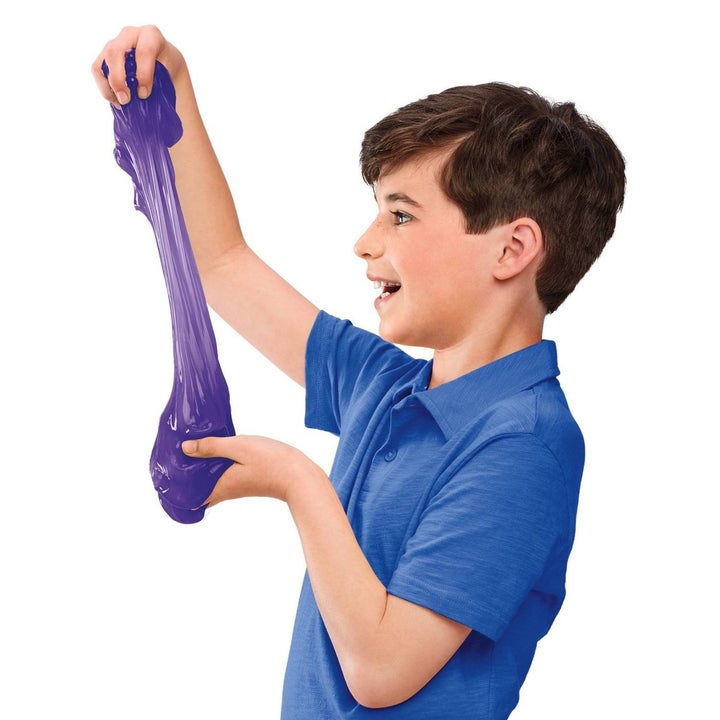Kid holding purple slime