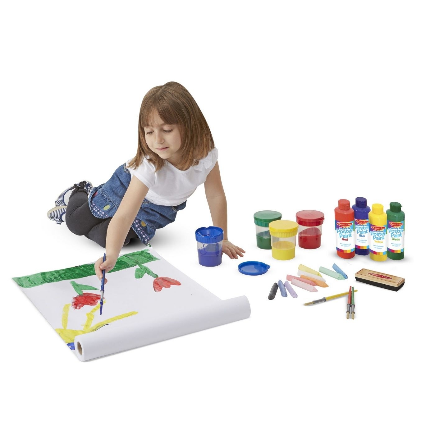Child using paint set