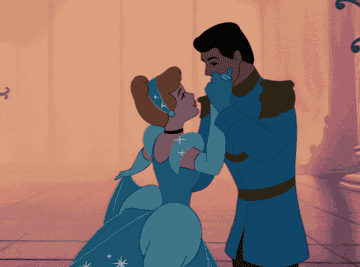 Prince Charming dances with Cinderella