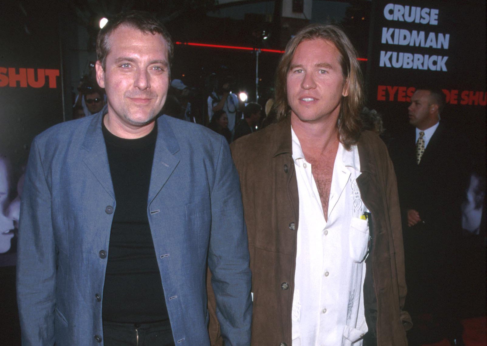 Tom Sizemore and Val Kilmer at a premiere