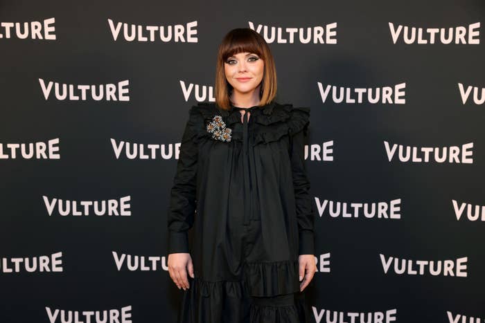 Christina rocking a blunt bob at a red carpet Vulture event