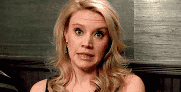 Comedian Kate McKinnon cringes