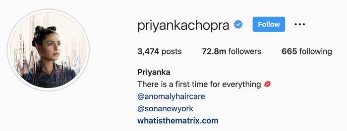 Priyanka&#x27;s IG name