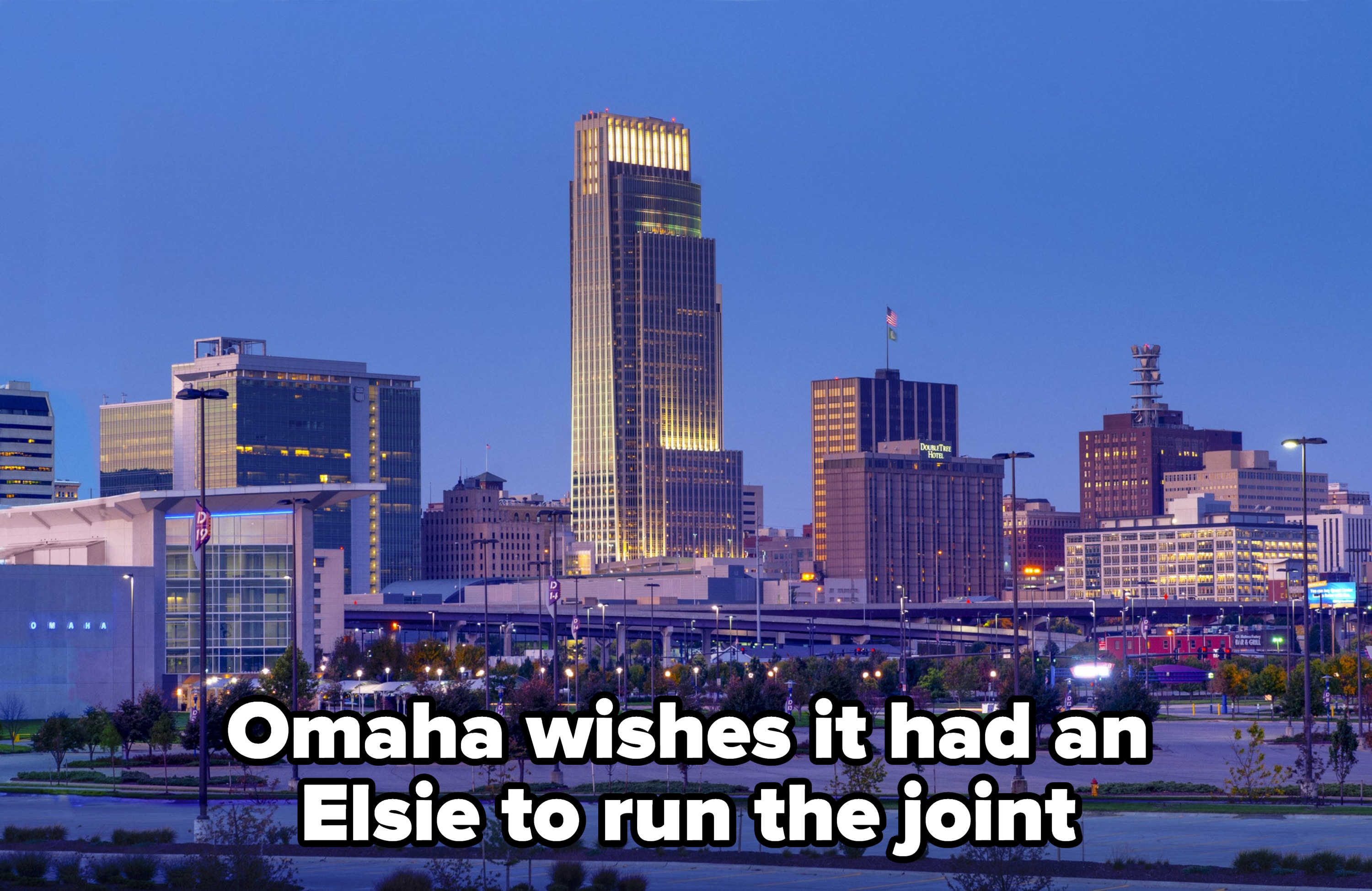 Omaha, with caption: Omaha wishes it had an Elsie to run the joint