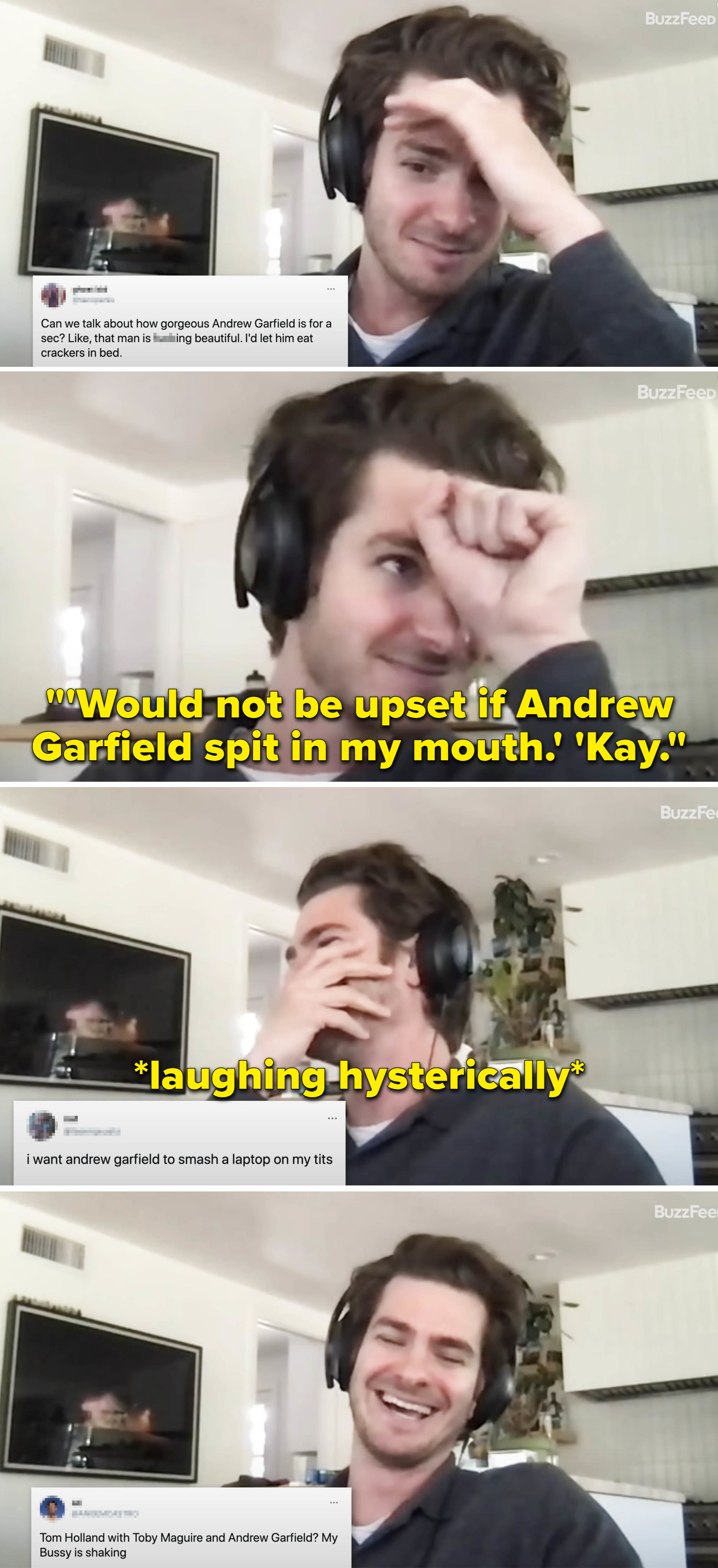 andrew garfield laughing