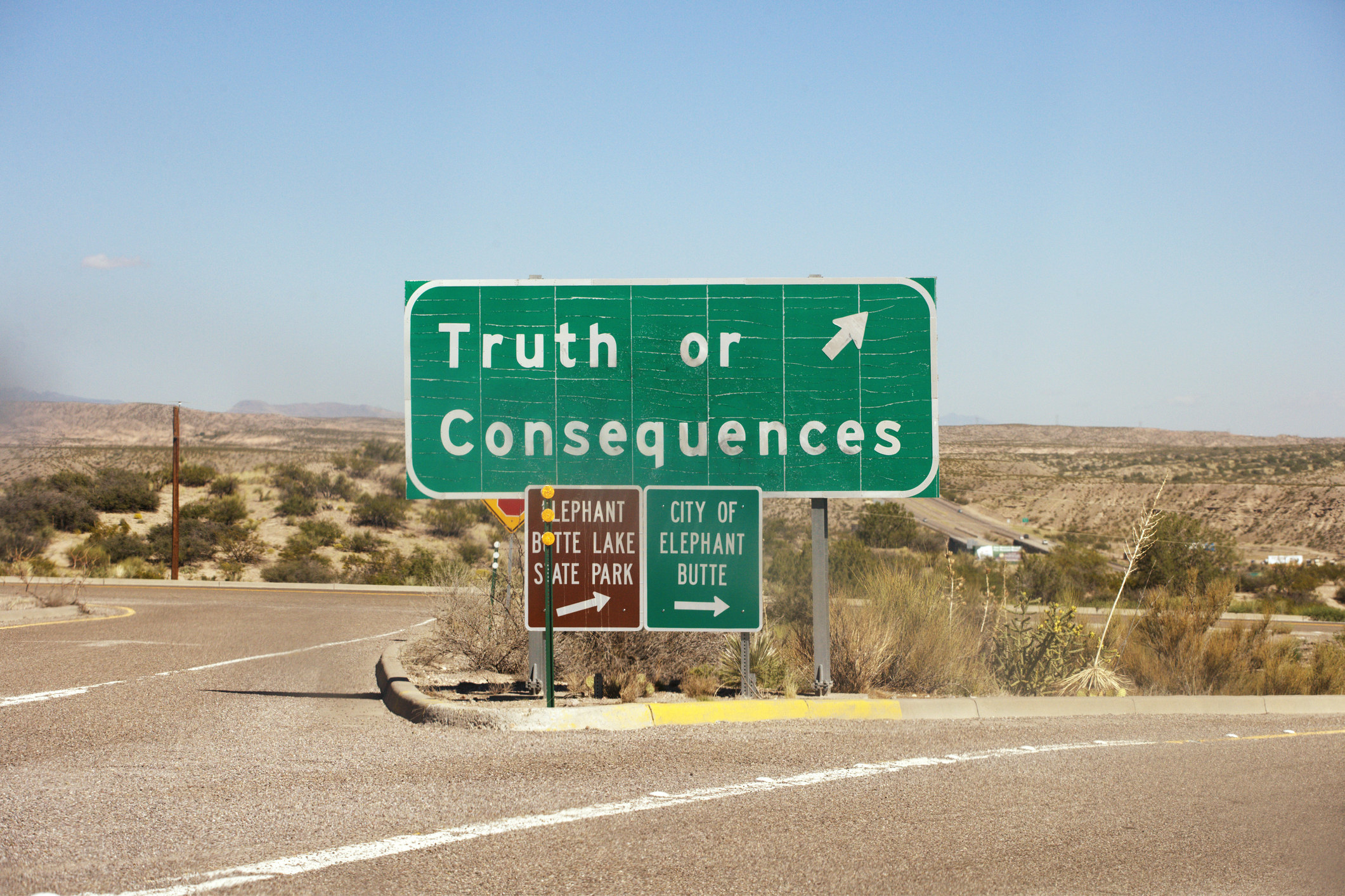 the exist sign for Truth or Consequences