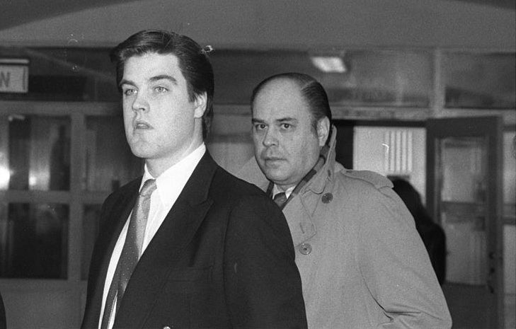 Robert Chambers going into the courtroom