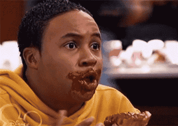 Eddie from &quot;That&#x27;s So Raven&quot; eating food with pleasure