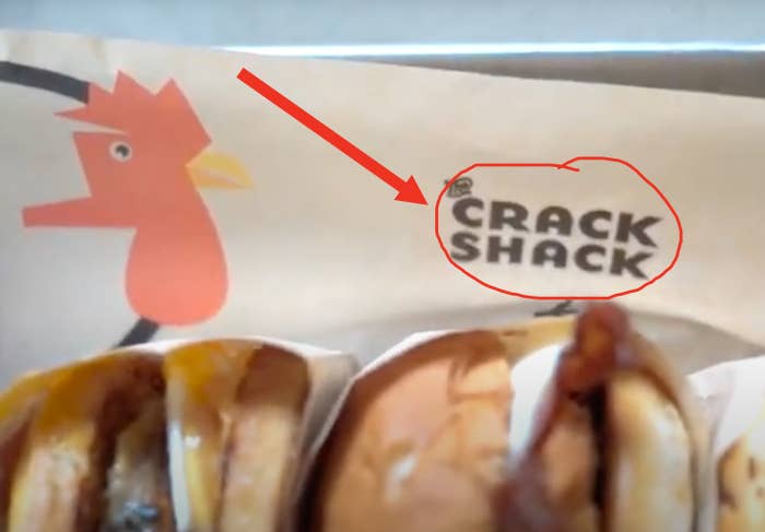 Sandwiches from a restaurant called &quot;The Crack Shack&quot;