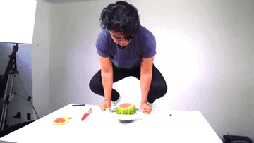 &quot;Hack&quot; for using a large apple cutter to cut watermelon