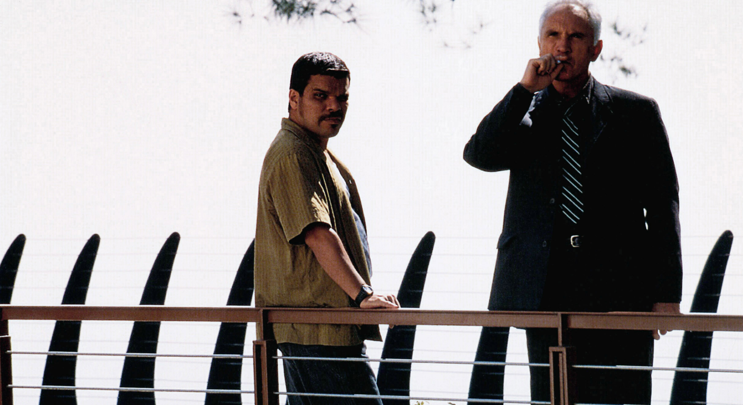 Luis Guzman and Terence Stamp in &quot;The Limey&quot;