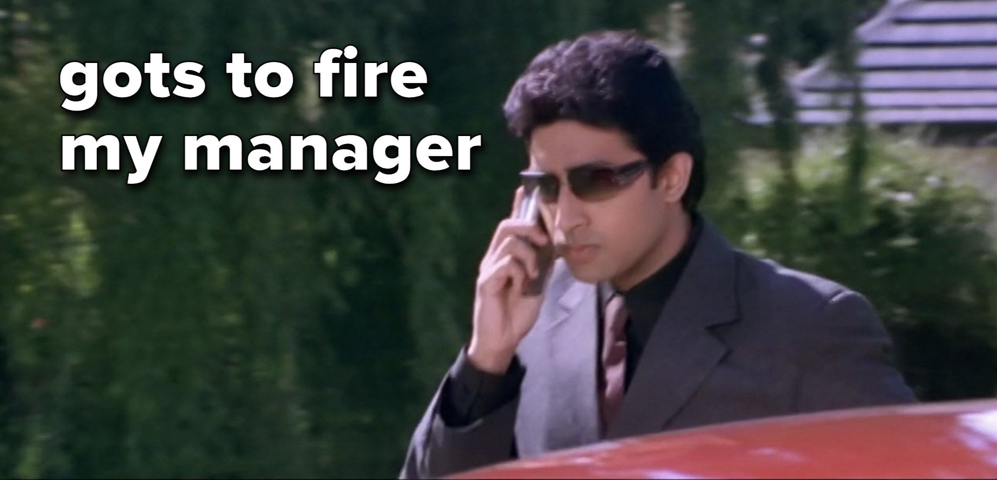 Abhishek Bachchan talking on the phone