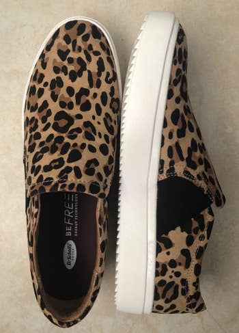 Reviewer image of cheetah print sneaker