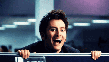 on doctor who, tenth doctor smiling