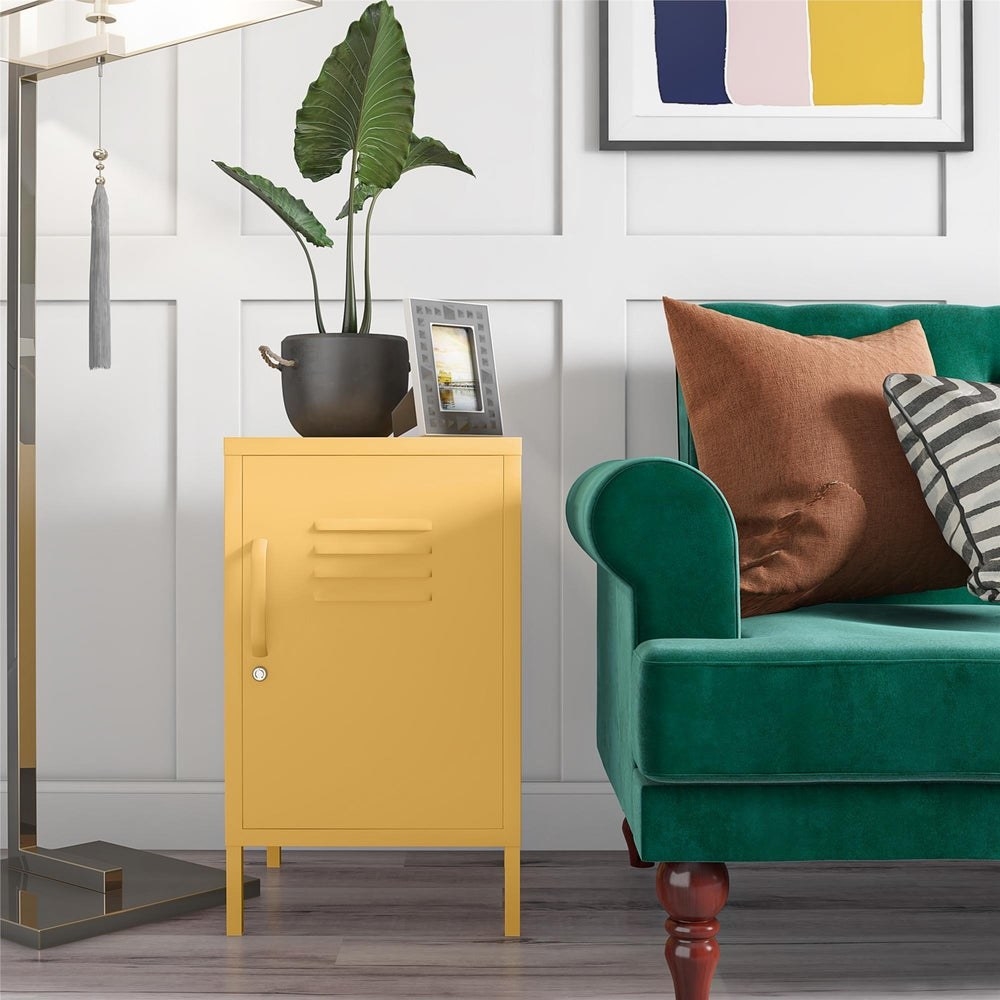 The end table in the color Yellow Metal