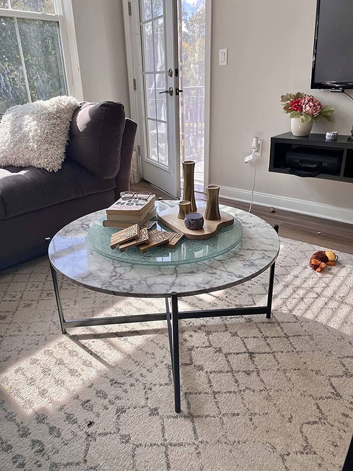 Reviewer's photo of the coffee table in the color Black