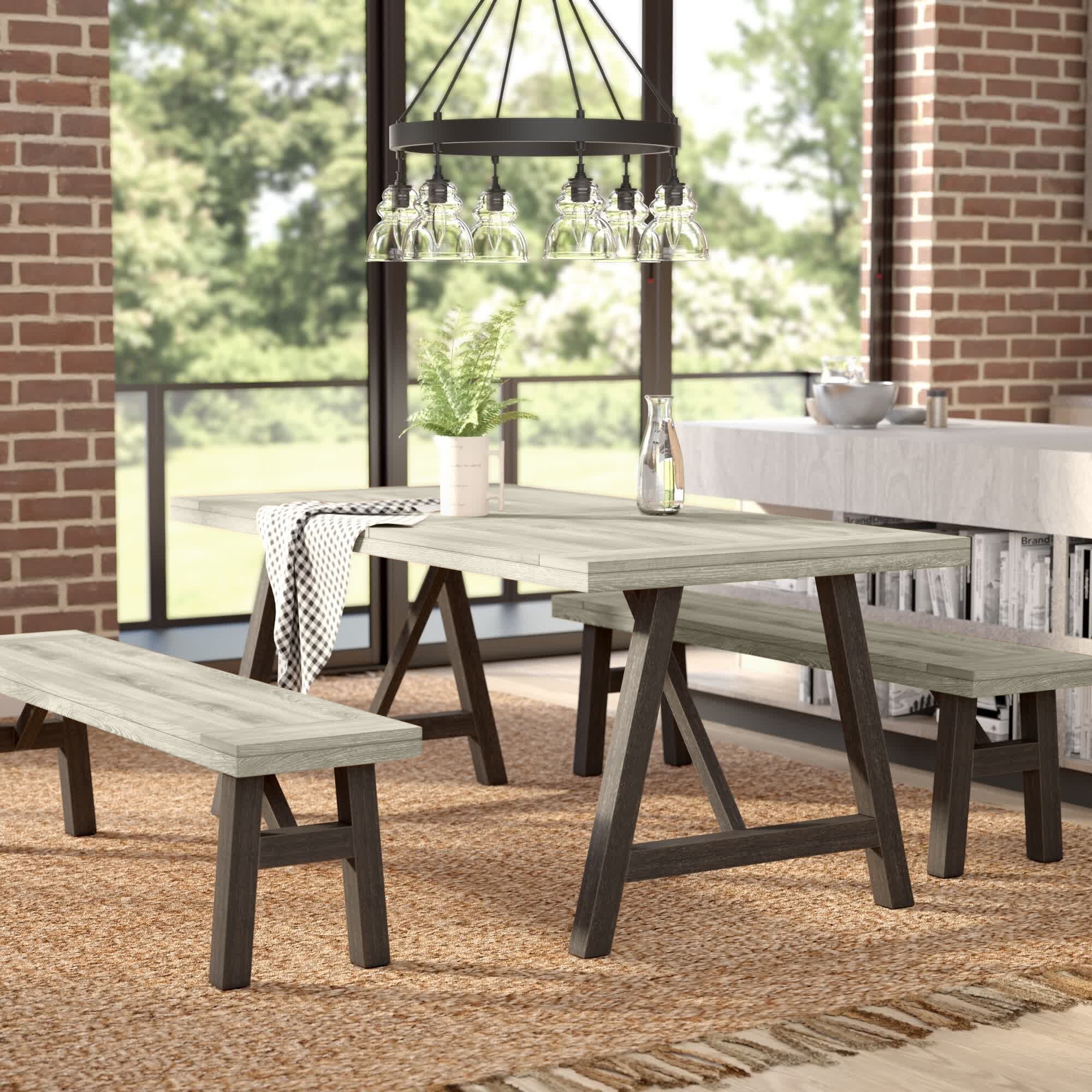 The dining set in the color Light Gray
