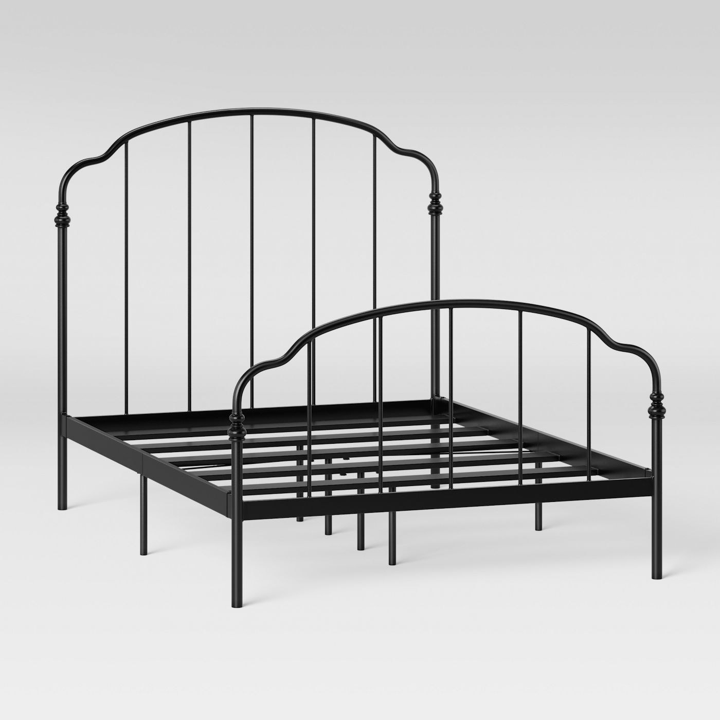 the black bed frame