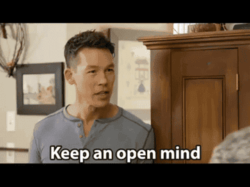 David from HGTV saying &quot;Keep an open mind&quot;