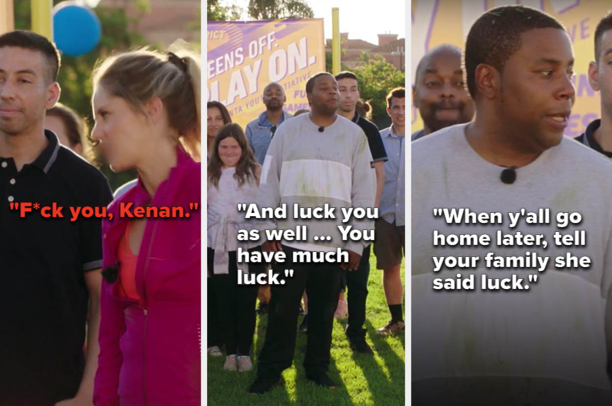 Kenan tries to cover it up when Tami swears at him in front of young children and their parents